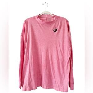 PINK Victoria’s Secret Pink Oversized Long Sleeve Love T-shirt Size Small